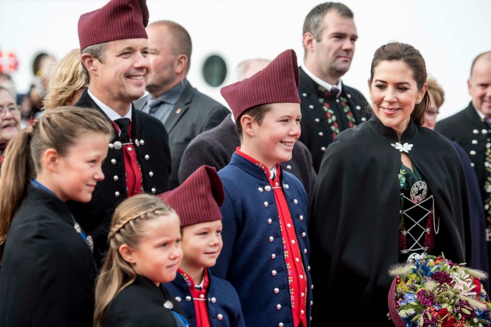 The Danish Crown Prince couple Frederik and Mary and their Isabella, Josephine, Vincent and Christian.