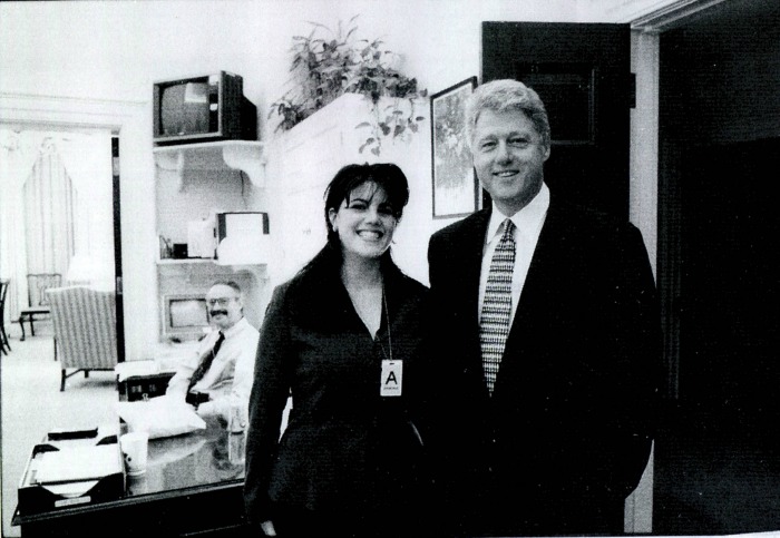 Bill Clinton pictured with Monica Lewinsky