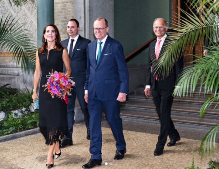 Princess Mary put an edgy twist on a little black dress. Source: Instagram/detdanskekongehus.