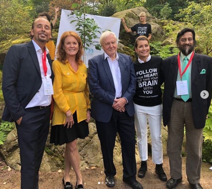 Fergie showed off her legs in a short skirt and yellow shirt while out in Sweden for a climate conference. 