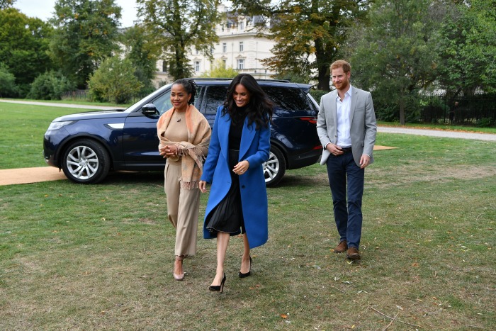 Doria looked every bit as chic as her daughter the Duchess of Sussex. Source: Getty.