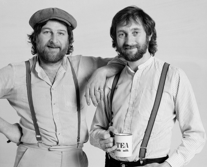 English 'rockney' duo Chas & Dave pictured in 1983. Chas Hodges (left) and Dave Peacock.