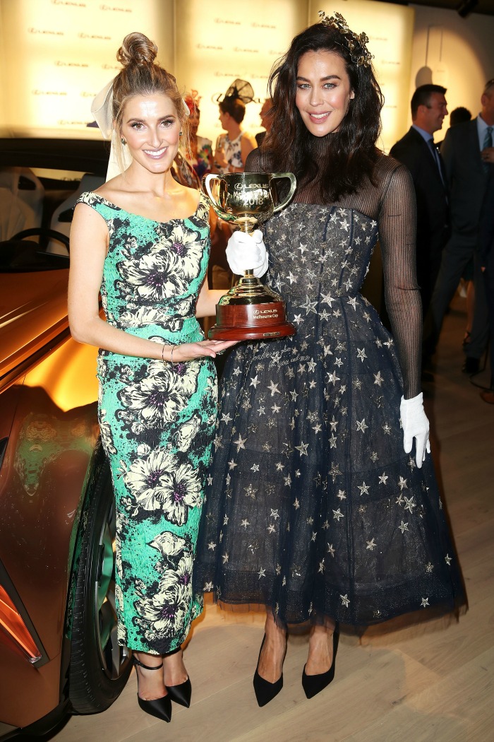 Kate Waterhouse and Megan Gale posed together. Source: Getty.