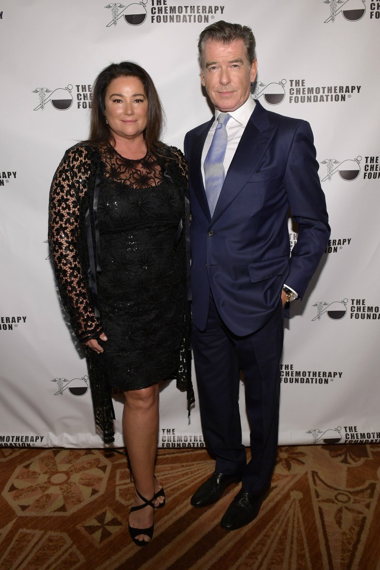 Pierce Brosnan and his wife Keely Shaye Smith put on a stunning display as they arrived at the Chemotherapy Foundation's Innovation Gala. Source: Getty