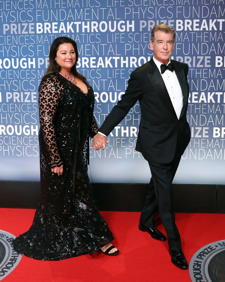 Pierce Brosnan and Keely Shaye Smith attended the 2019 Breakthrough Prize at the NASA Ames Research Center in California last Sunday night. Source: Getty