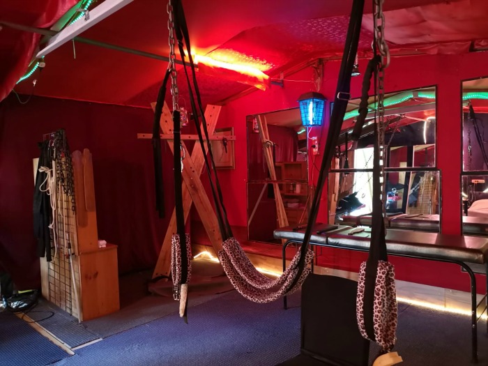 The Cave offers a racy swing for couples who wish to try it out. Source: Rainer Mueckenberger (supplied).