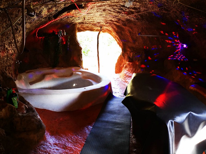 The Cave has a private spa on offer for couples who hire it out. Source: Rainer Mueckenberger (supplied).