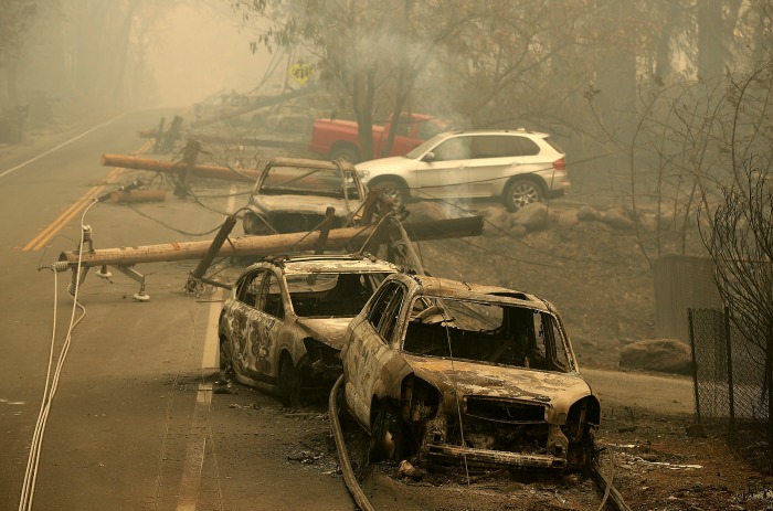 Whole towns have been destroyed by the fires. Source: Getty.