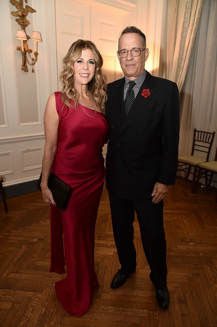 Tom Hanks and Rita Wilson made a very glam couple. Source: Getty.