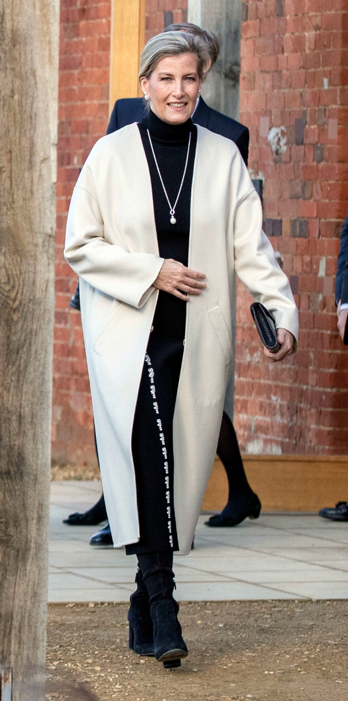 Sophie Wessex looked stunning in a classy monochrome look. Source: Getty.