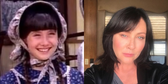 Actress Shannen Doherty played little Jenny. Source: YouTube/Laura Elizabeth Ingalls Wilder (left) and Instagram/Shannen Doherty (right).