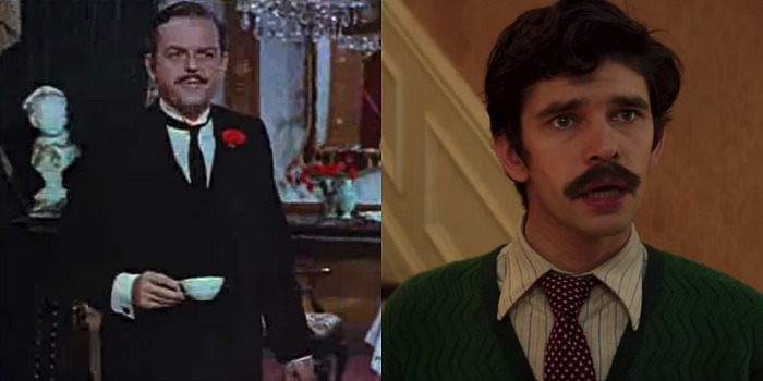 Mr Banks was the frumpy dad in the original, and now his son takes his place this time round. Source: YouTube/freedogshampoo and YouTube/Walt Disney Studios (right).