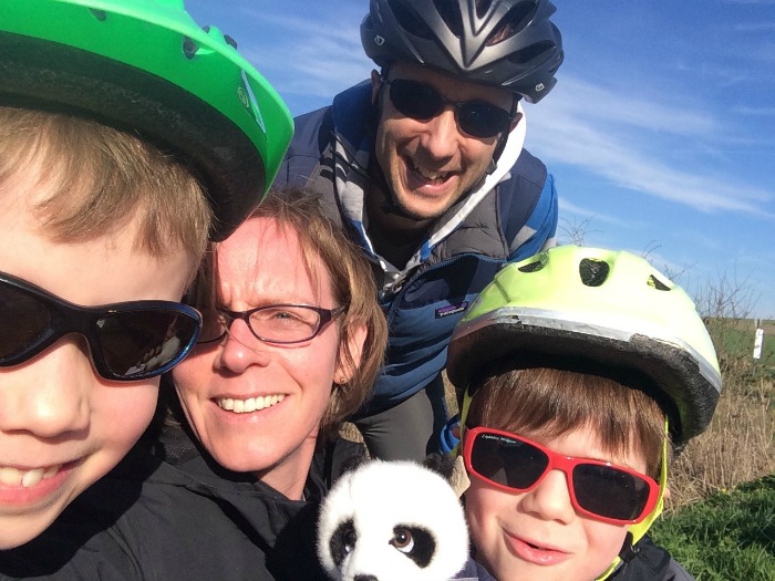 Jen pictured with her husband and sons. Source: Jen Gale (supplied).