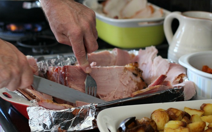 If cold foods such as Christmas ham have been left out of the fridge for more than two hours, they shouldn't be consumed. 