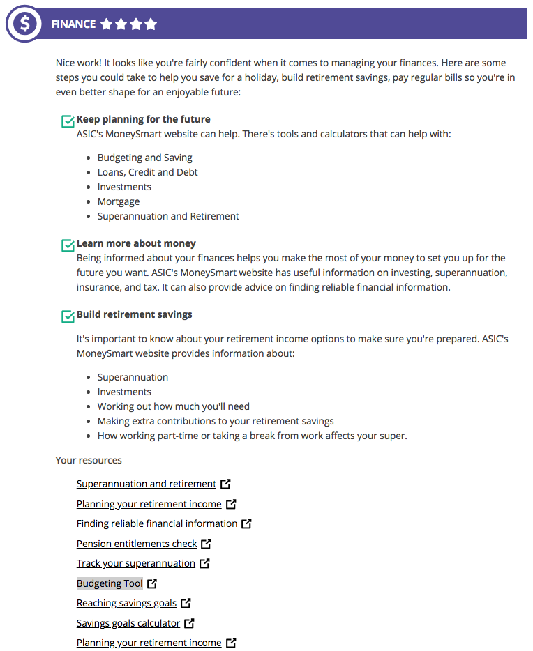 The website said it seemed like our reporter could benefit from some help with their finances.