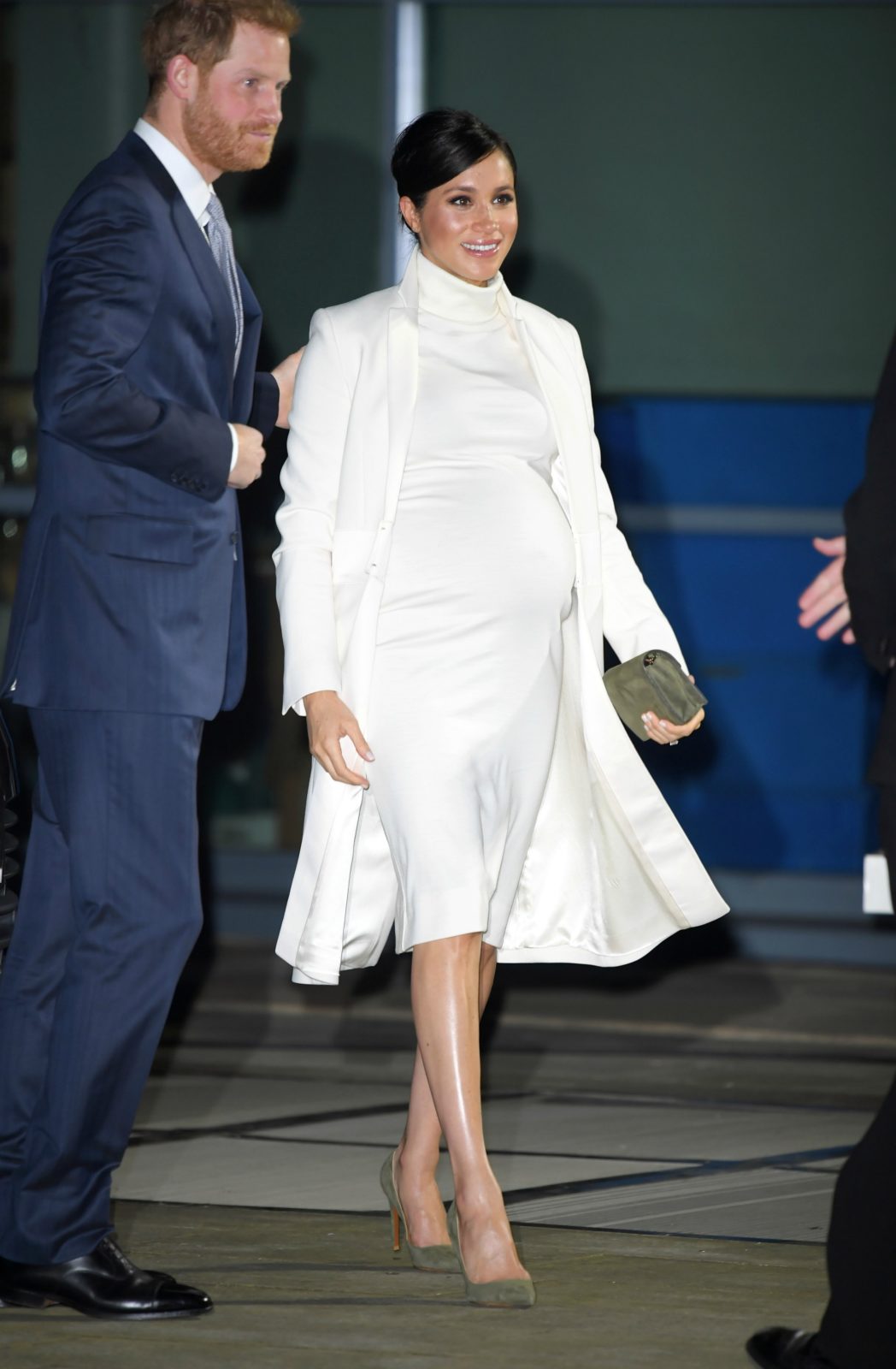 Meghan stole the show in elegant cream. Source: Getty.