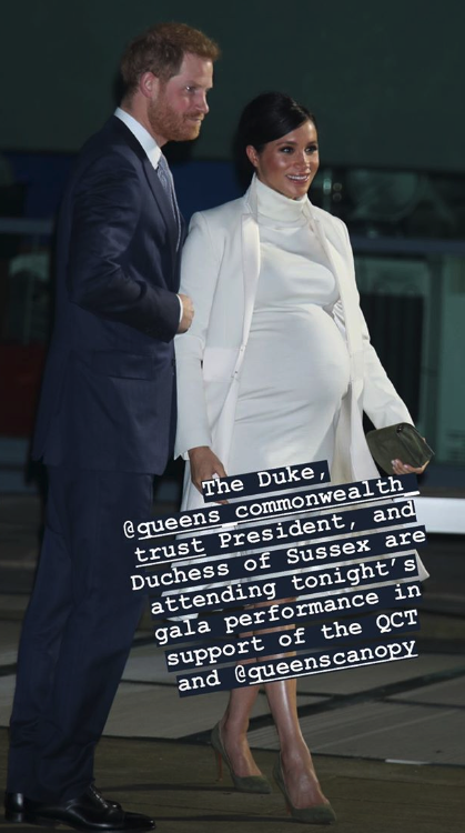 Kensington Palace shared a photo of the royal couple as they arrived. Source: Instagram/Kensington Royal.