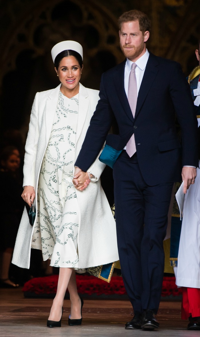 The Duchess of Sussex looked gorgeous next to husband Prince Harry for the Commonwealth Day service on Monday.