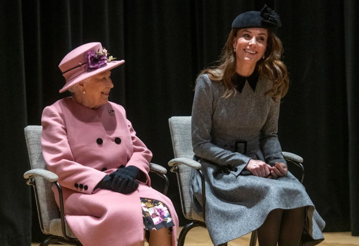 The pair appeared to be in high spirits as they laughed together. Source: Getty.