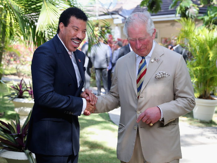 Lionel Richie and Prince Charles met in Barbados to discuss support for young people in need. 