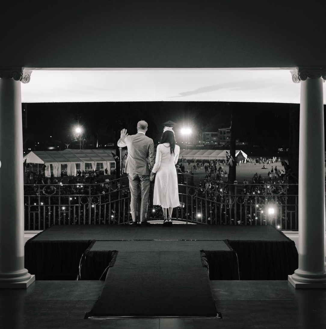 The final photo shared was a stunning black and white shot of the royal couple. Source: Instagram/Sussexroyal.