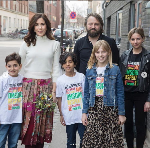 Princess Mary was all smiles as she met with children at a school to discuss bullying.