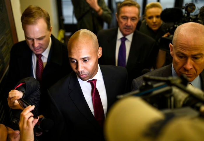 Noor pictured arriving at court. Source: Getty.