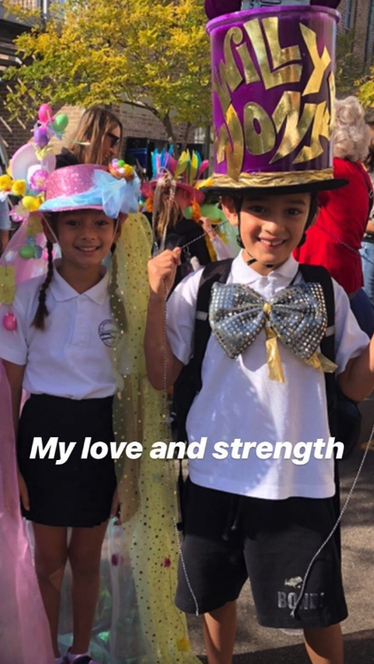 Barry shared a photo of his twin children, thanking them for offering him strength. Source: Instagram/Barry Du Bois.