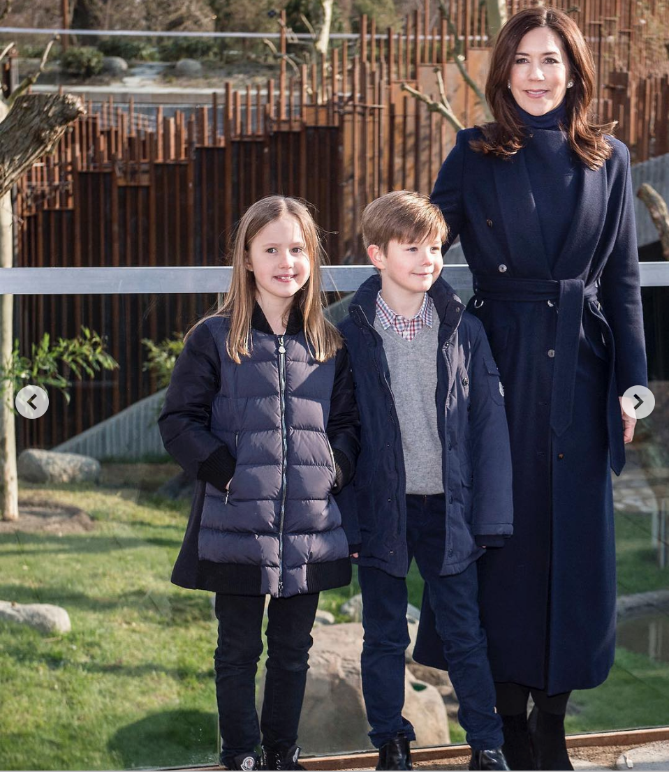 Princess Mary spent the day at the Copenhagen Zoo with children Princess Josephine and Prince Vincent. 