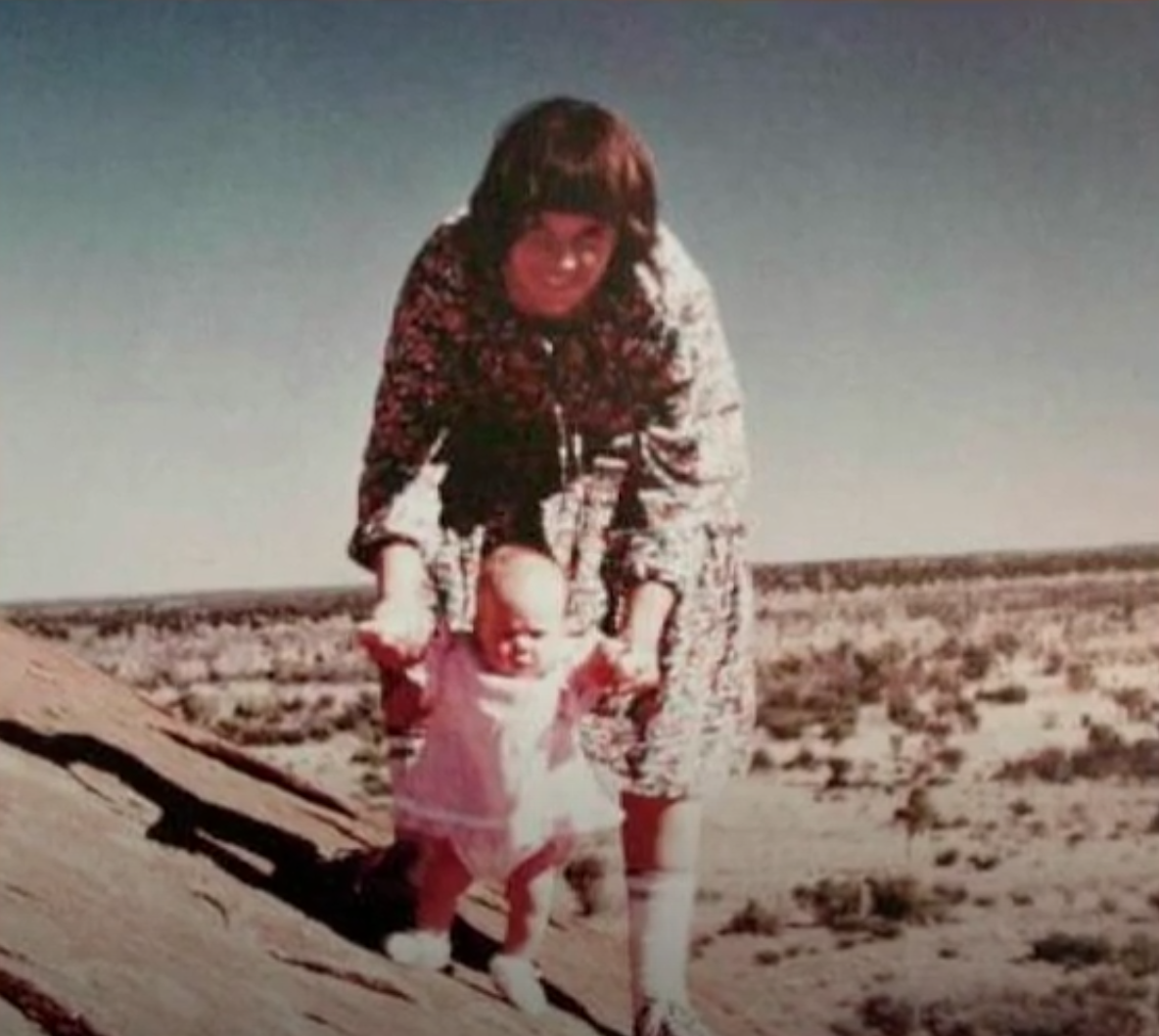 Lindy Chamberlain with her daughter Azaria before her death. Source: ABC/Anh's Brush With Fame.