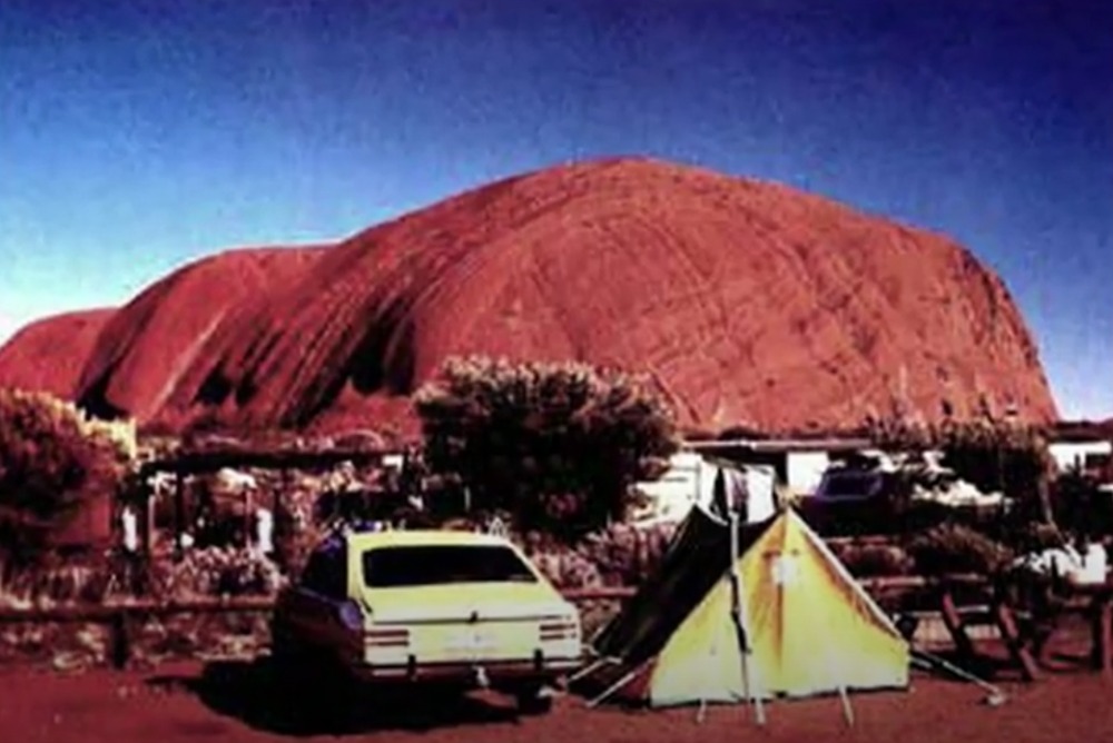 The family were camping in Uluru at the time. Source: ABC/Anh's Brush With Fame.