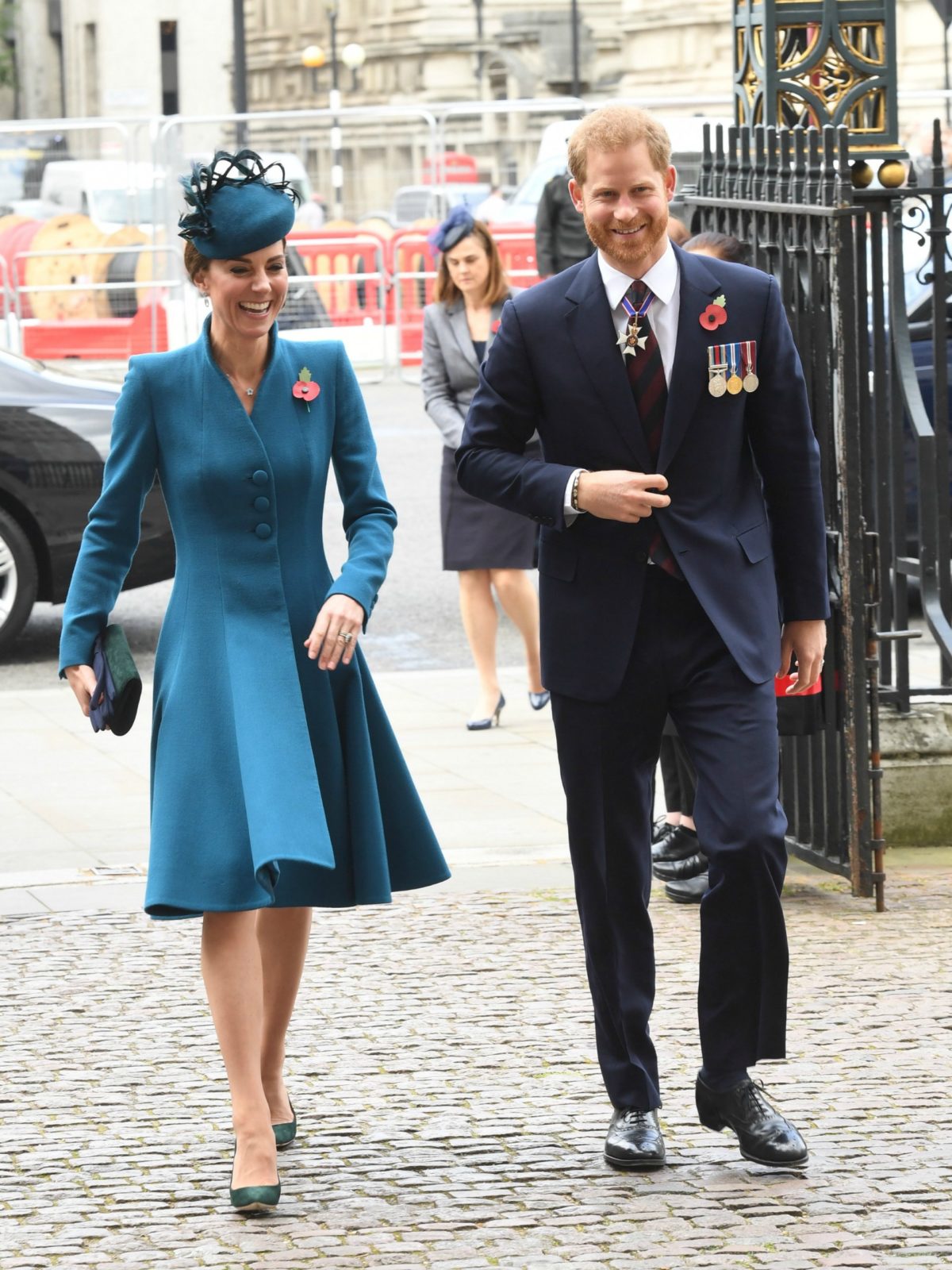 Prince Harry and the Duchess of Cambridge at Westminster Abbey for Thursday's Anzac Day service.