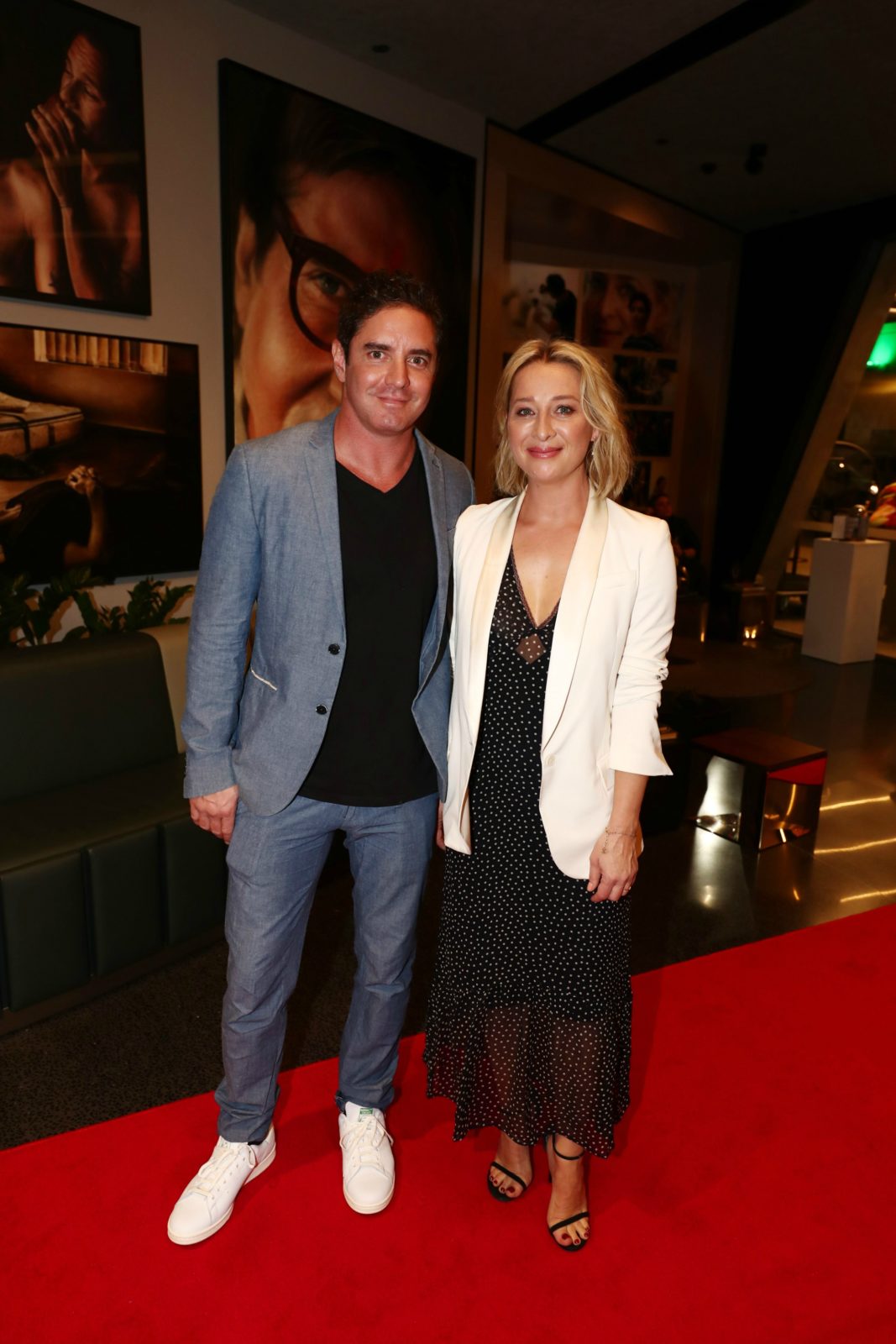 Asher Keddie supported her husband for his hotel launch. Source: Getty.